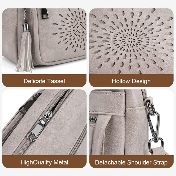 Crossbody Purse for Women，Small Crossbody Bags Trendy Vegan Leather Shoulder bag - Picture 4 of 6